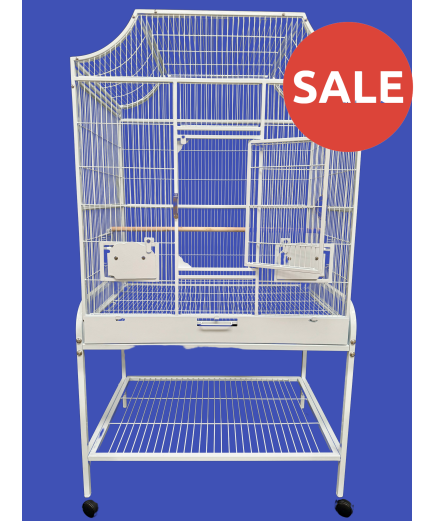 Parrot-Supplies Tampa Parrot Cage With Stand White